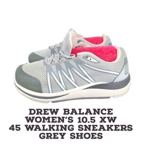 Drew Balance Gray Mesh Leather Orthopedic Sneakers 10.5 XW Extra Wide Shoes